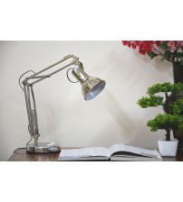 Stainless Steel Table Lamp, Long Arm Lamp for Study or Office Uses, Silver Color